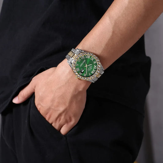 Men's Gold Diamond Watch