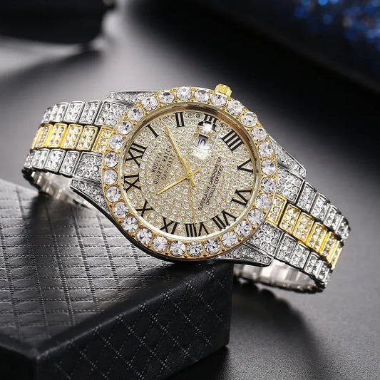 Men's Gold Diamond Watch